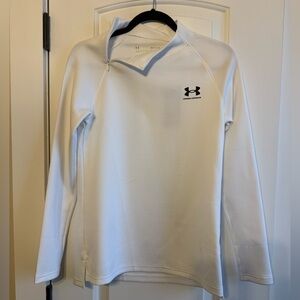 Under Armour ColdGear White Shoulder Zip Pullover